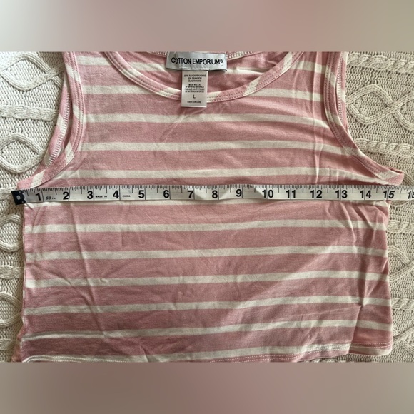 NWT Cotton Emporium Sleeveless Cropped Tank Juniors Size Large - Picture 4 of 9